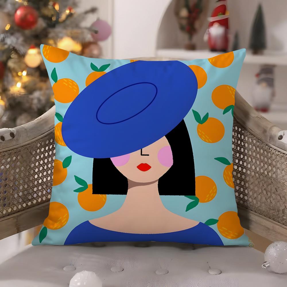 Quirky Wonderful fun fashion patterns Pillow Case Comfort Sofa Bed Silky elegant Invisible zipper Decorative cushion cover