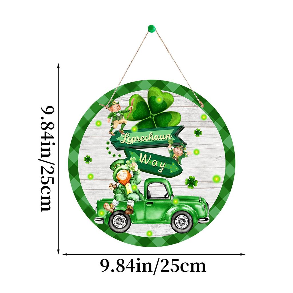 St. Patrick'S Day Party Decoration Clover Irish Festival Hemp Rope Door Listing
