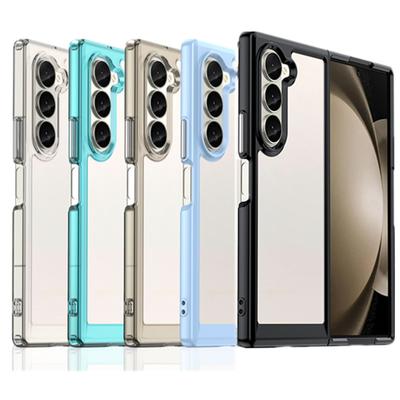 Transparent Colorful TPU Case for Samsung Galaxy Z Fold 6 5 4 3 Protective Cover Clear Ultra Thin Shockproof Cover