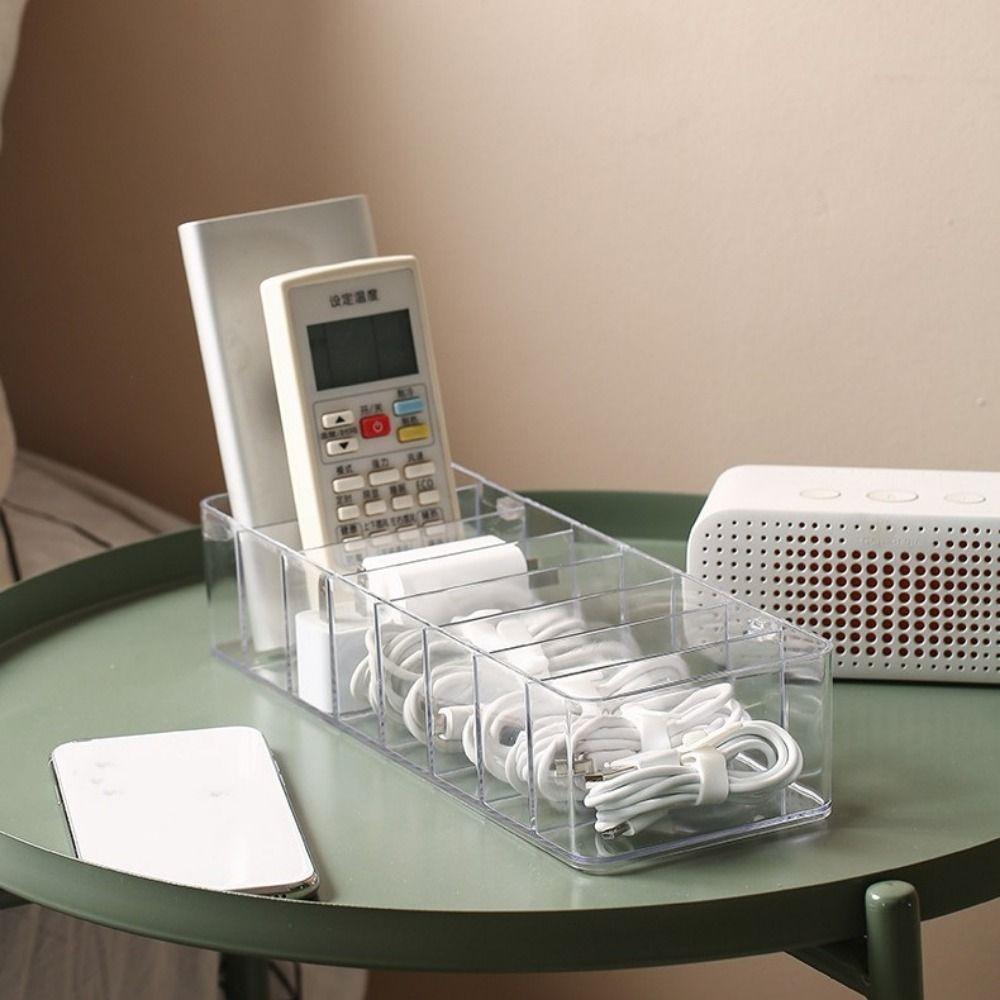 Plastic Lid Holder Anti Dust Boxes Cable Storage Box Data Line Storage Charger Wire Storage