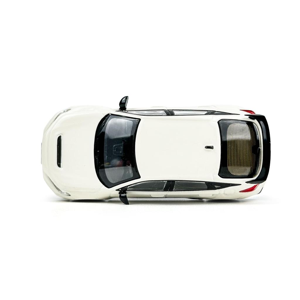 PAUDI MODEL scale 2023 Honda Civic FL5 diecast model mini size 1/64 TYPE-R car, white,