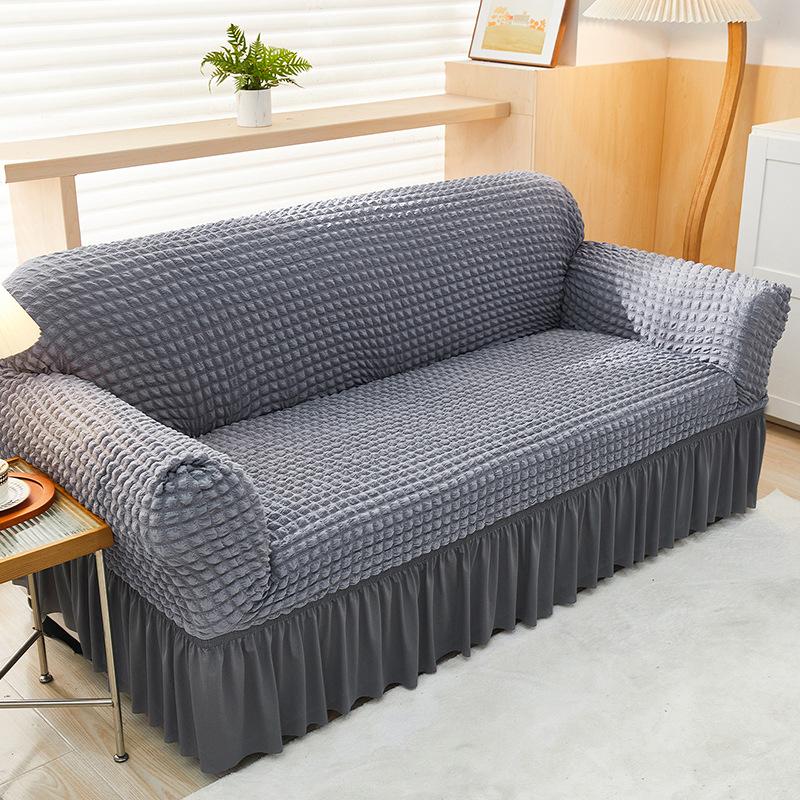 Luxury Seersucker Universal Sofa Cover Lazy High Elastic Sofa Cover Cover All-inclusive Cat Scratch Four Seasons General Anti-slip.