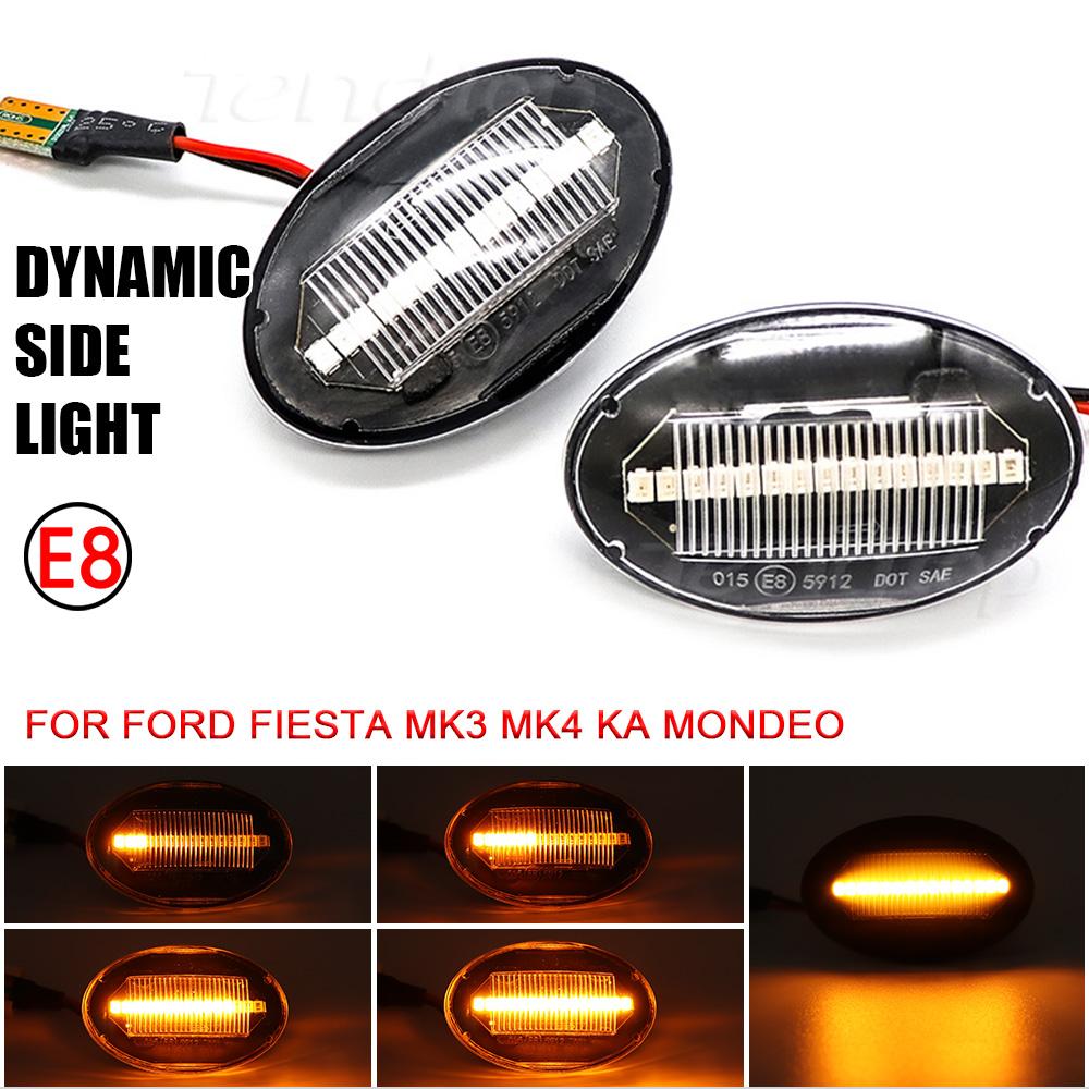 New Dynamic Sequential Flowing Side Marker Lights for Ford Fiesta III IV Mondeo I KA Transit Tourneo MK 1 3 Turn Signal Lamps
