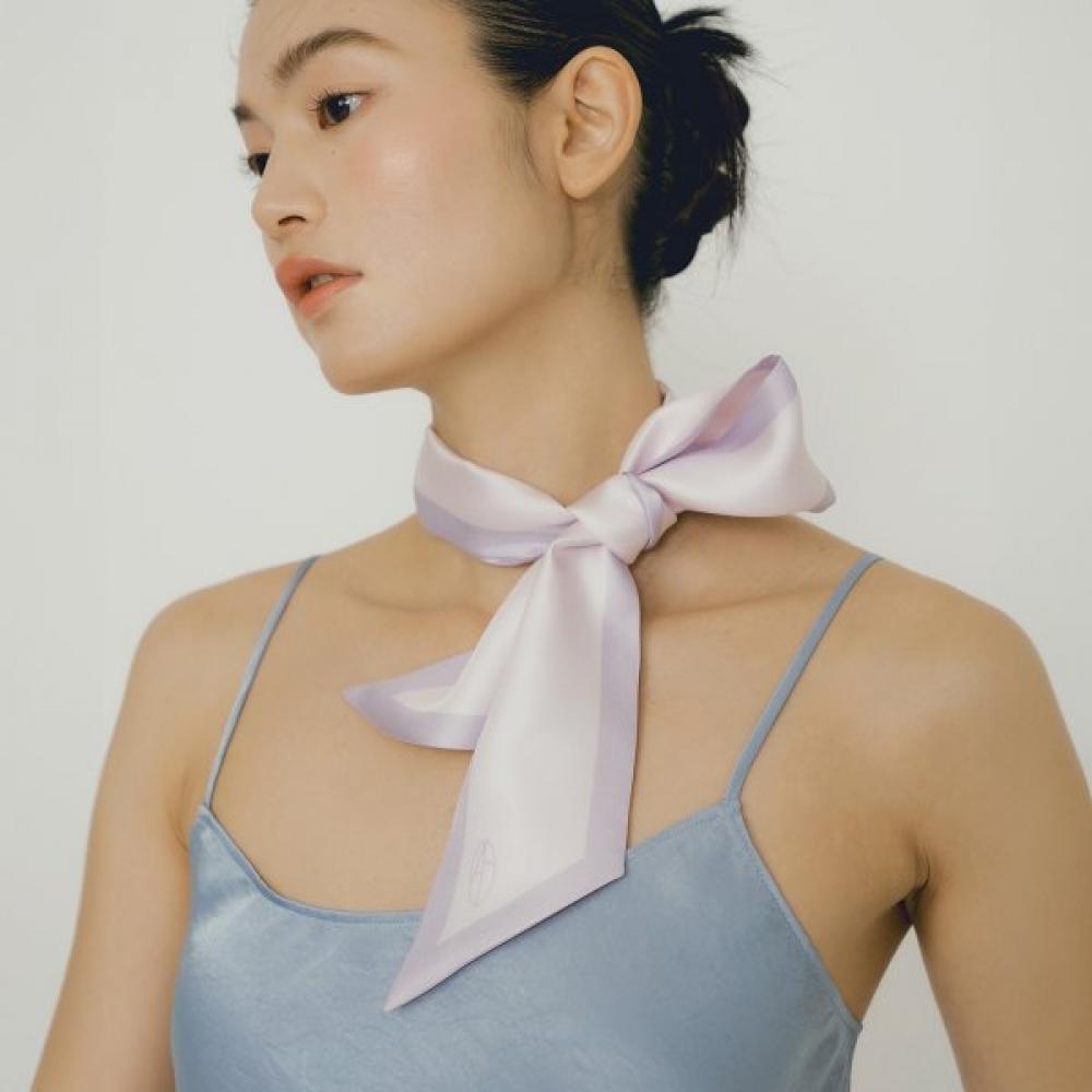 Avvina Pelle Long Twilly Silk Scarf Violet Single option