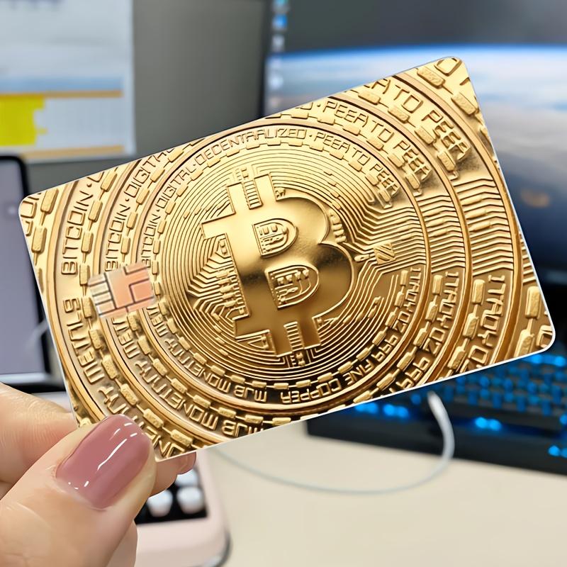 

2 шт. Золотая привлекательная веселая карточка светло-бежевого цвета - прочная наклейка для защиты конфиденциальности из ПВХ, подходит для кредитных карт, банковских карт и транспортных карт 1pc