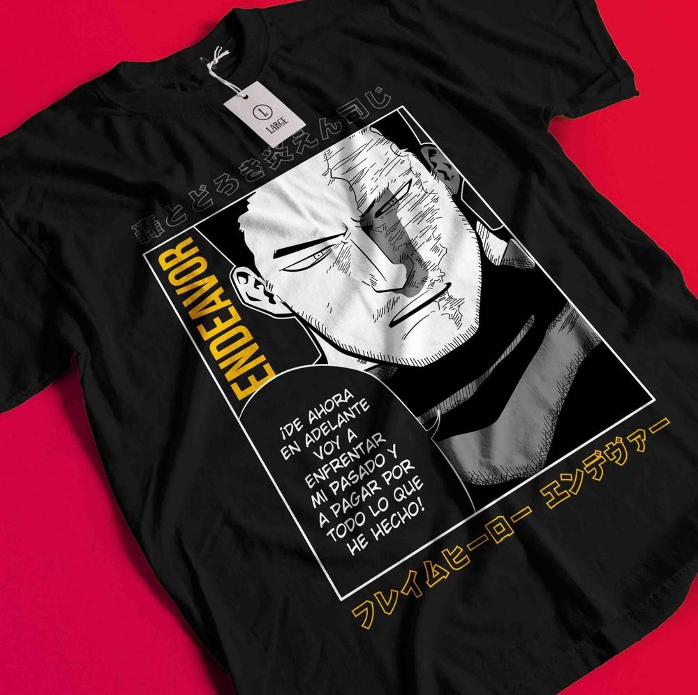 

Endeavor T-Shirt My Hero Academia Tshirt Enji Todoroki Shirt Midoriya Deku MHA BB1028 S