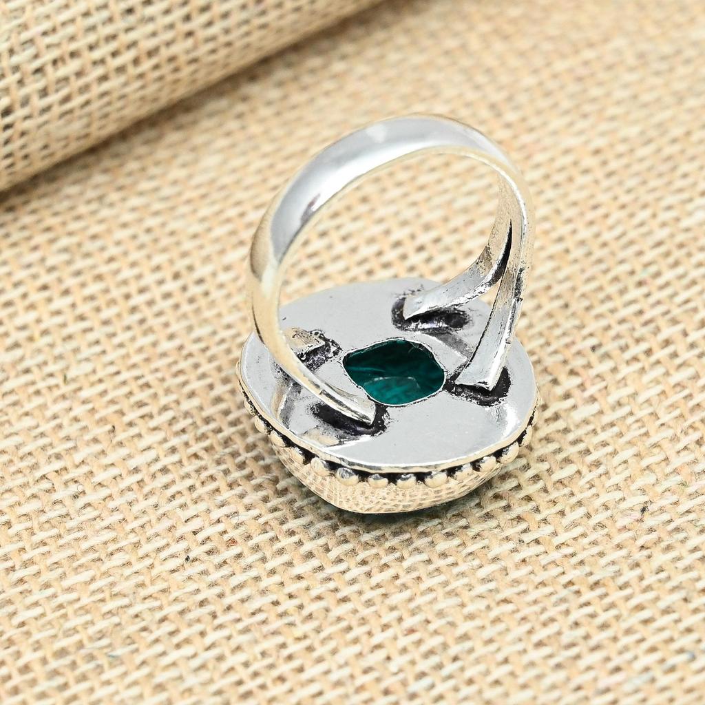 Indicolith Natur Edelstein Schmuck Ring 925 Massiv Sterlingsilber Boho Ring Für Liebe