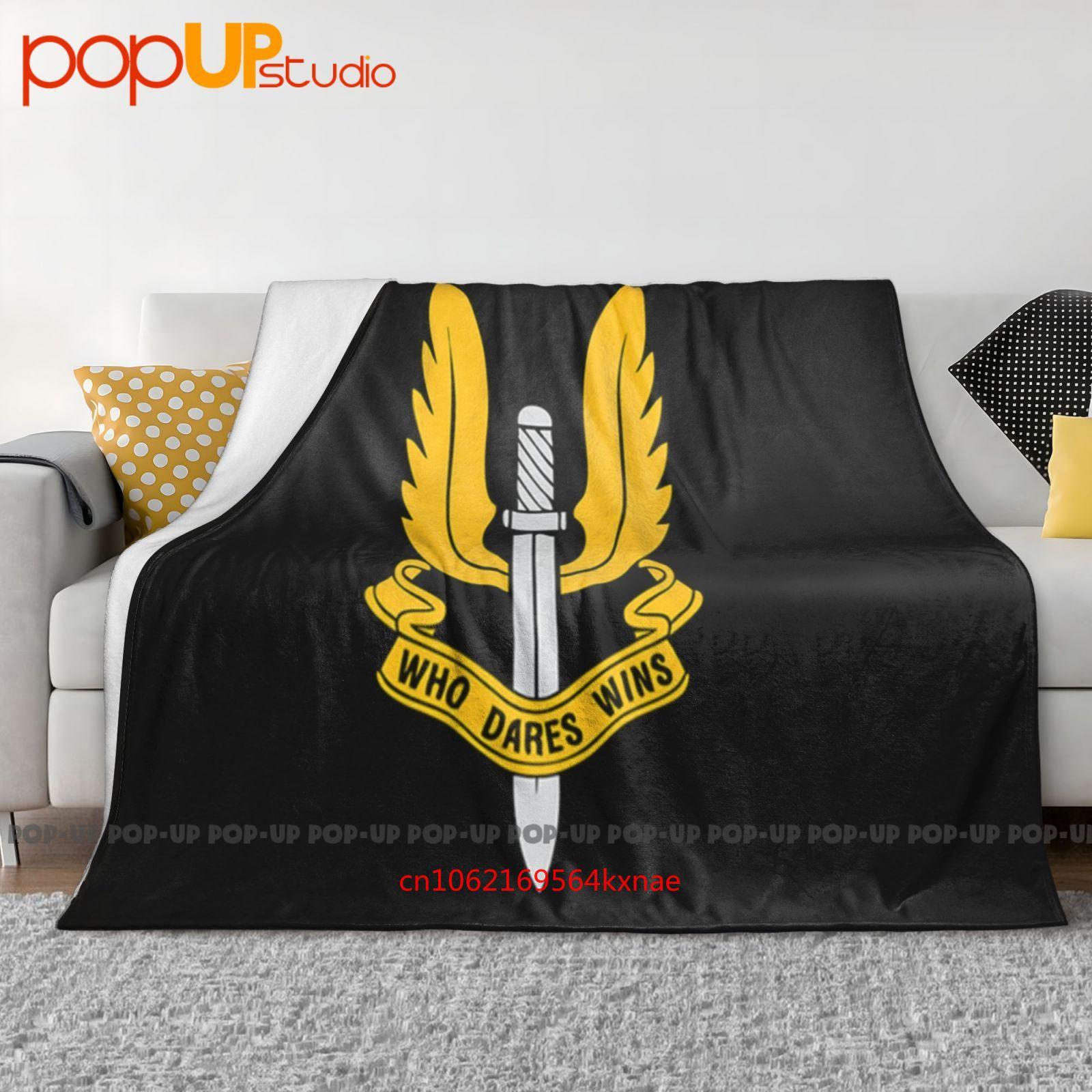 

Who Dares Wins British Special Air Service Uk Army Ultra-Soft Blanket Quilt Winter Sofa Cover Bed Covers 30x40in