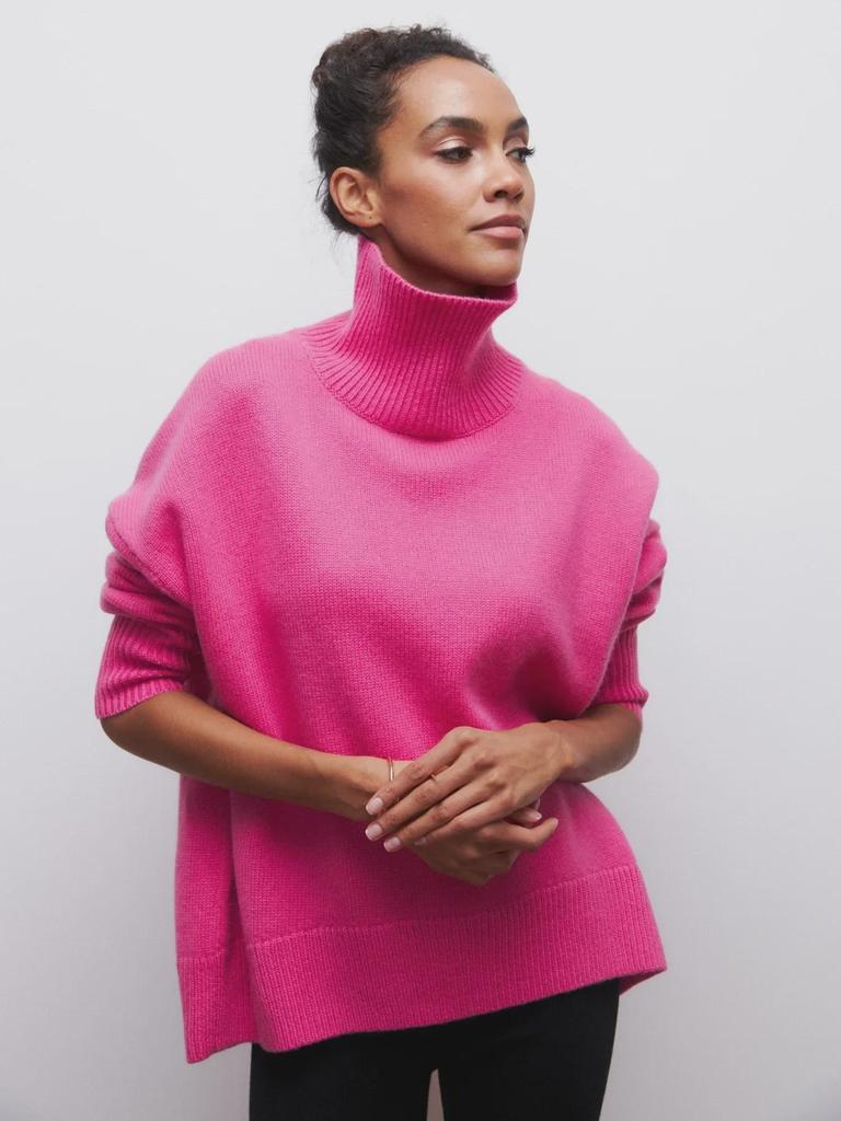 Women's European & American Loose Half-High Collar Sweater