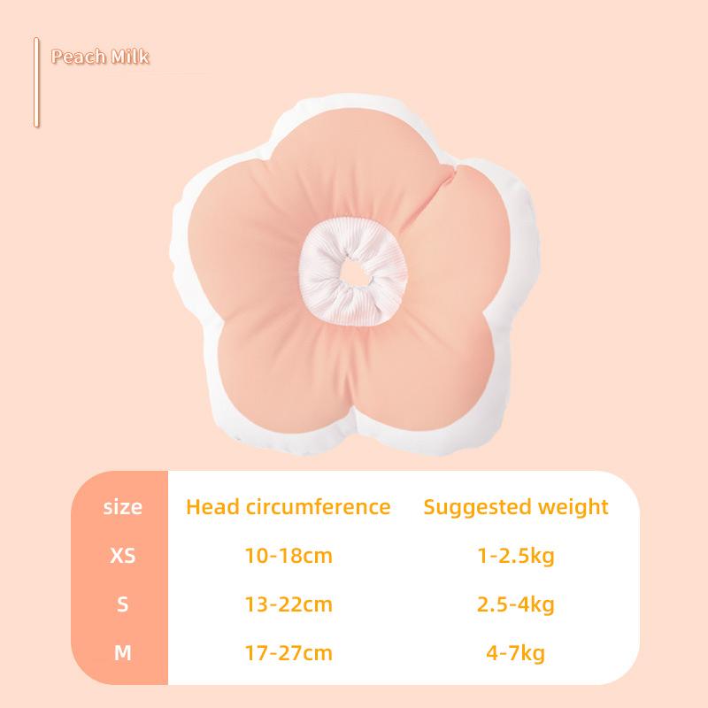

HOOPRT Cat Flower Elizabeth Cotton Neck ошейник для домашних животных Регулируемый анти-укус хирургия Милый солнечный цветок шейный конус красота головной убор XS розовый