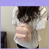Pu Mini Backpack For College Students With Solid Color Design And Shelliemay Pendant For Daily Use