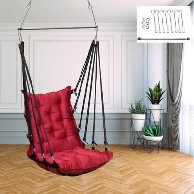 Velká měkká kožená sametová houpací síť závěsná bavlněná houpací židle/Jhula pro dospělé pro vnitřní/venkovní použití, domov, balkon,,200 kg