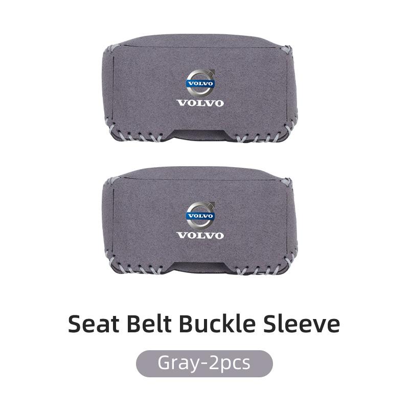Car Suede Safety Belt Buckle Protector Cover Interior Accessories For Volvo AWD C30 C70 S60 S80 T6 V40 V50 V60 V70 V90 XC60 XC90