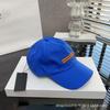 New baseball cap embroidered duck tongue hat for men and women, fashionable and versatile horizontal bar sun hat