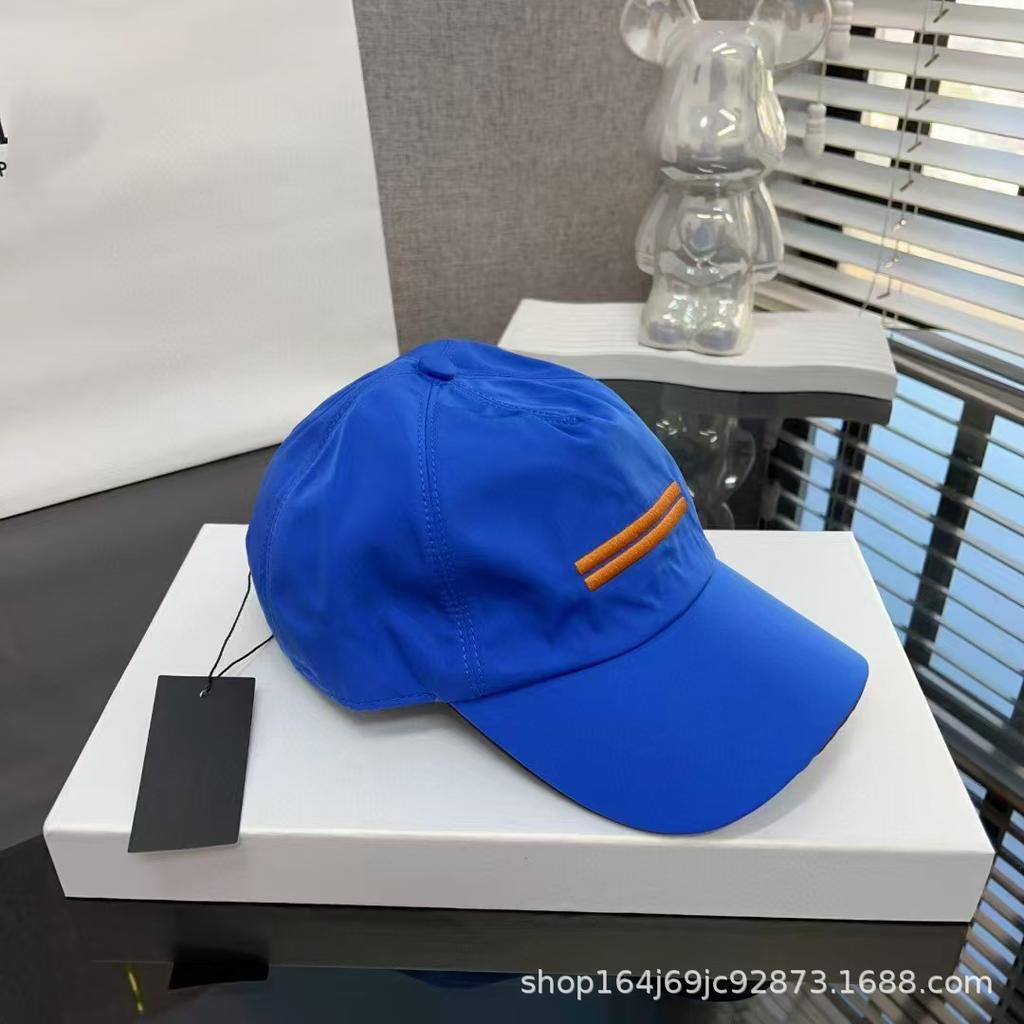 New baseball cap embroidered duck tongue hat for men and women, fashionable and versatile horizontal bar sun hat