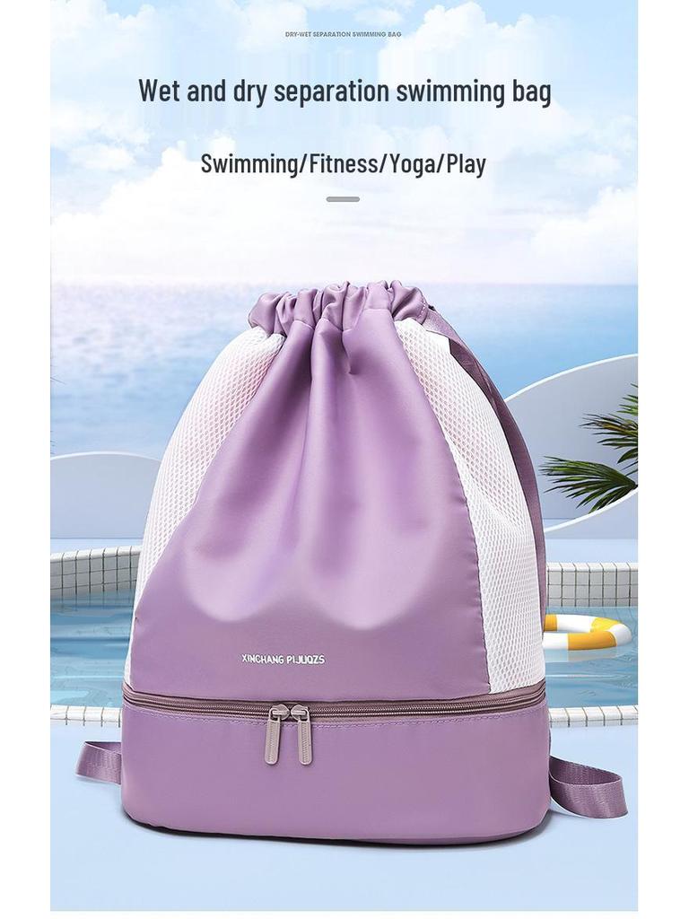 Women's Gym Bag: Wet/Dry Separation, Shoe Compartment, Sports, Swim, Yoga, Travel, Lightweight, Double Shoulder.