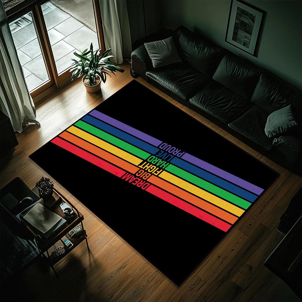 

Pride LGBT Rainbow Flag Door Mat Non-slip Washable Rug for Kitchen Living Room Bathroom Entrance Decoration 50x80cm