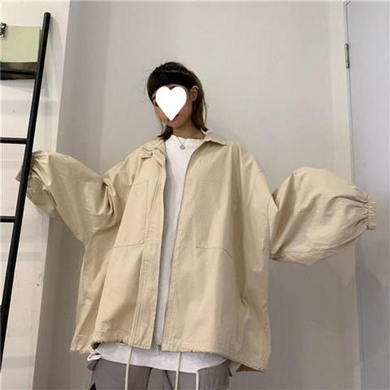 2025 Women's Autumn Loose Trench Coat: Trendy Korean BF Style Workwear Jacket