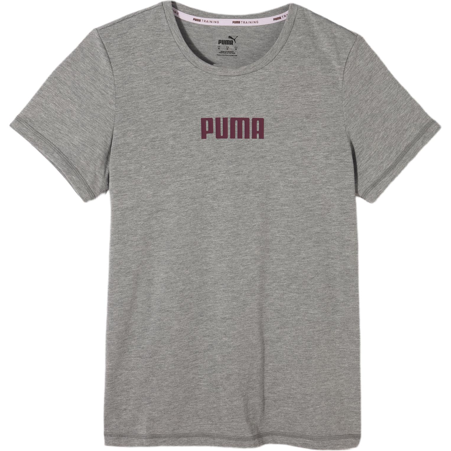 

Puma Серия Тренировки Удобная Спортивная Фитнес Футболка с Коротким Рукавом Женские Топы Серый 52163403 L