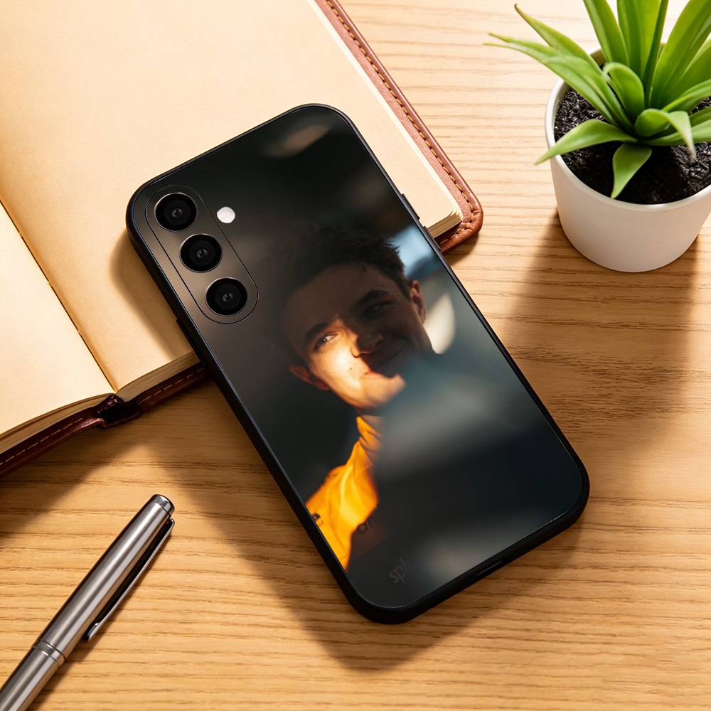 Landos N-Norris 04 Phone Case Black Silicone Soft For Samsung Galaxy A73,A72,A71,A70,A53,A52,A51