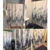 Floral Shower Curtain Waterproof Fabric Shower Curtain 180*180cm with 12 Hooks for Home Hotel Bathroom