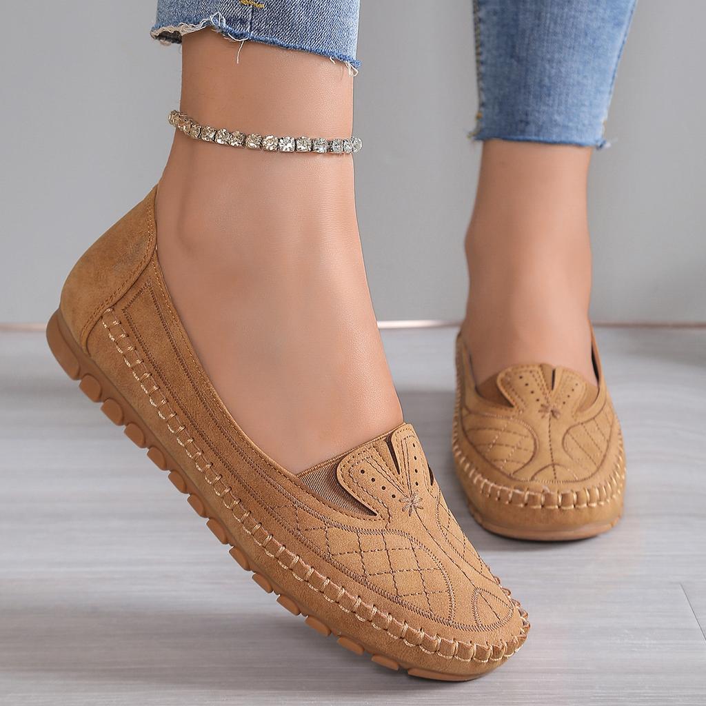 Women Loafers Large Size New Fashion Breathable Slip On Flats Retro Sewing Comfortable Soft Casual Shoes Zapatos De Mujer