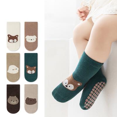 Baby Cute and Fun Anti Slip Floor Socks Four Seasons Children Cotton Soft Short Sock Cartoon Baby Straight Unisex Toddler Socks