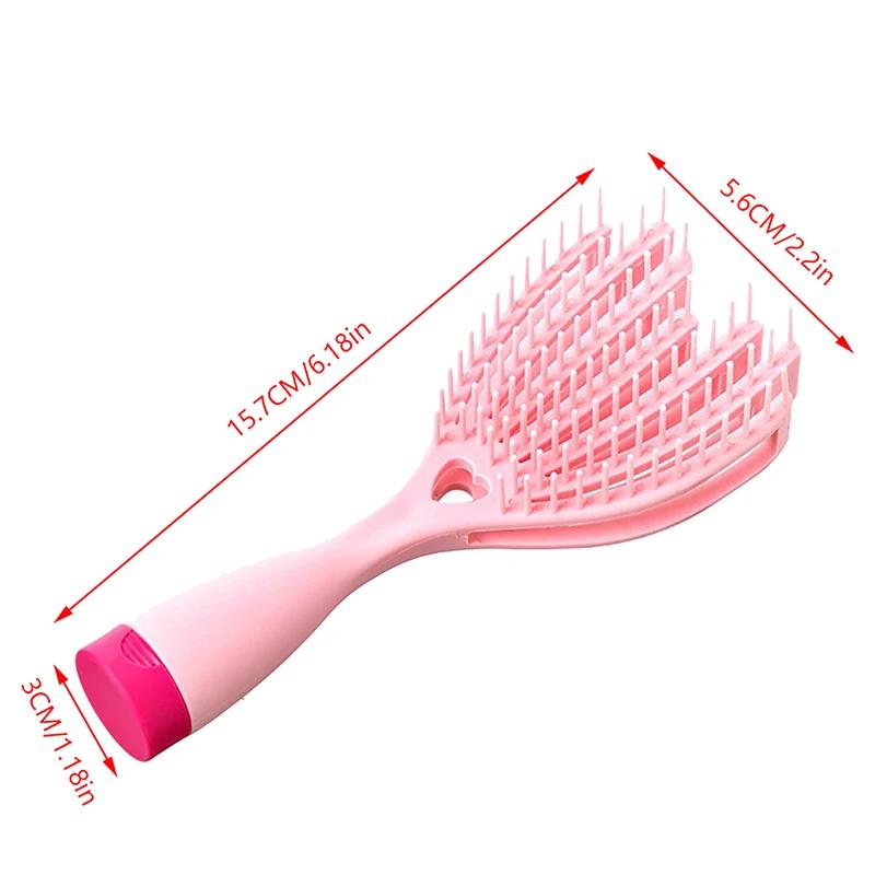 Portable Hair Comb Elastic Hollowed-out Fluffy Comb Women's Dry and Wet Dual-purpose Smooth Knot-free Anti-static Massage Comb