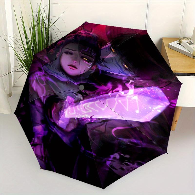 

KPop Demon X Automatic opening and closing folding umbrella with 8-rib frame and compact travel design, perfect for all occasions | Stylish