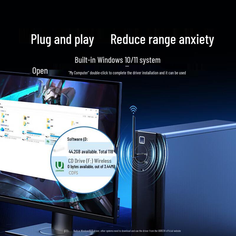 Ugreen AX900 USB WiFi6 Dual-Band Wireless Adapter (CN version)