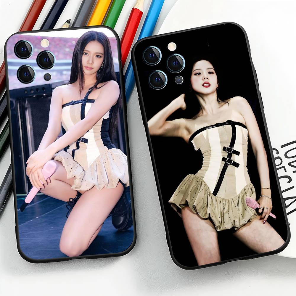 Sexy Girl J-jisoo-s Phone Case For IPhone 17 Air 16 15 14 13 Pro Max 11 12 Black Silicone Cover