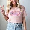 Cute Leopard Mama Crewneck Short Sleeve Tshirt Motherhood Classic Top Mom Life Shirt Pregnancy Gift Flowers Retro Mama Tshirts