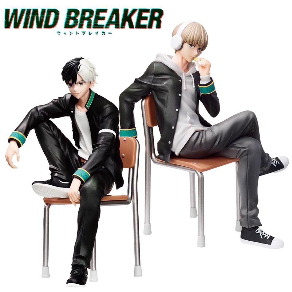 15CM Anime WIND BREAKER Sakura Haruka Figur Kaji Ren Sitzend Nudelstopper PVC Anime Actionfigur Dekoration Modell Langlebiges Spielzeug Puppe