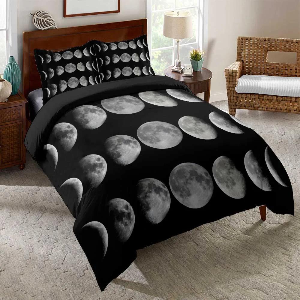 Comforter Galaxy Starry Sky Wolf Outer Space Planets Star Cluster Solar System Moon Comets Cosmos Illustration Bedding