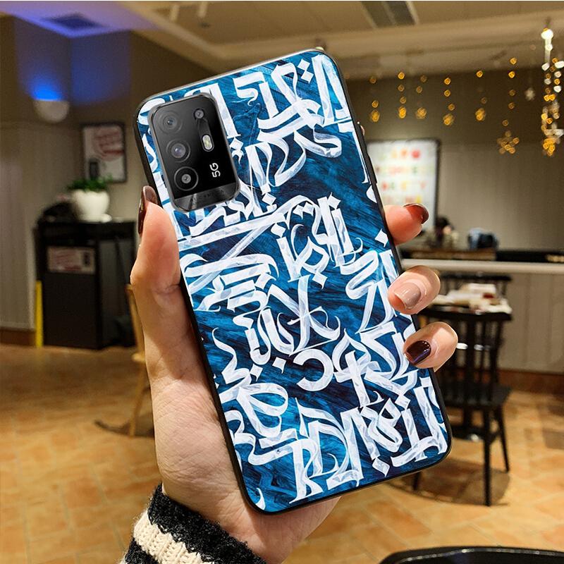 Pokras Lampas Graffiti Art Phone Case for OPPO A54 A74 A94 A53S A9 A5 A15 A16 A91 A96 A76 Reno8 8Pro Reno2 Z