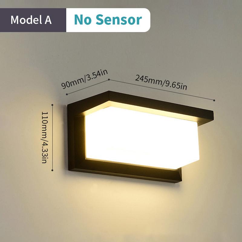 Led Light Motion Sensor Modern Outdoor Lighting AC85-265V Wall Mounted Lamp Garden Lights Background Outdoor Kitchen Staircase L