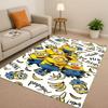 3D  Cute Minions Cartoon Christmas Gift Living Room Non-Slip Area Rug Carpet for Bedroom Playroom Sofa,Home Decor Doormat