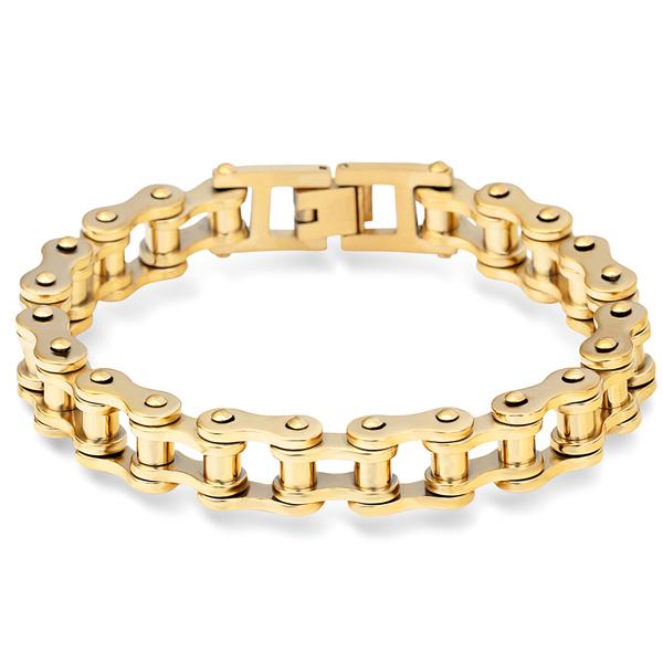 Top Quality Stainless Steel Biker Bracelet  Men's Motorcycle Chain Punk Rock Male Bracelet Biker Bicycle Bracelets for Men