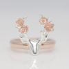 Sika Deer Ring: European & American Christmas Two-Tone Rose Gold-Plated Copper Hand Accessory