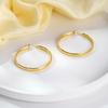 European & American Fashion Geometric Ear Cuff with Copper Curved Exaggerated Large Hoop Earrings
