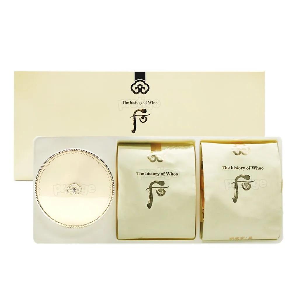THE WHOO Gongjinhyang Mi Роскошный Золотой Кушон - Основной Продукт + 2 Сменных Блока No. 21