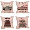 LOVE Couple Square Cushion for Home, Sofa, Car, or Hanging Basket