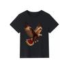 Majestic Flying Hawk Eagle Graphic Short Sleeve T-Shirt Casual Cotton Round Neck Tee