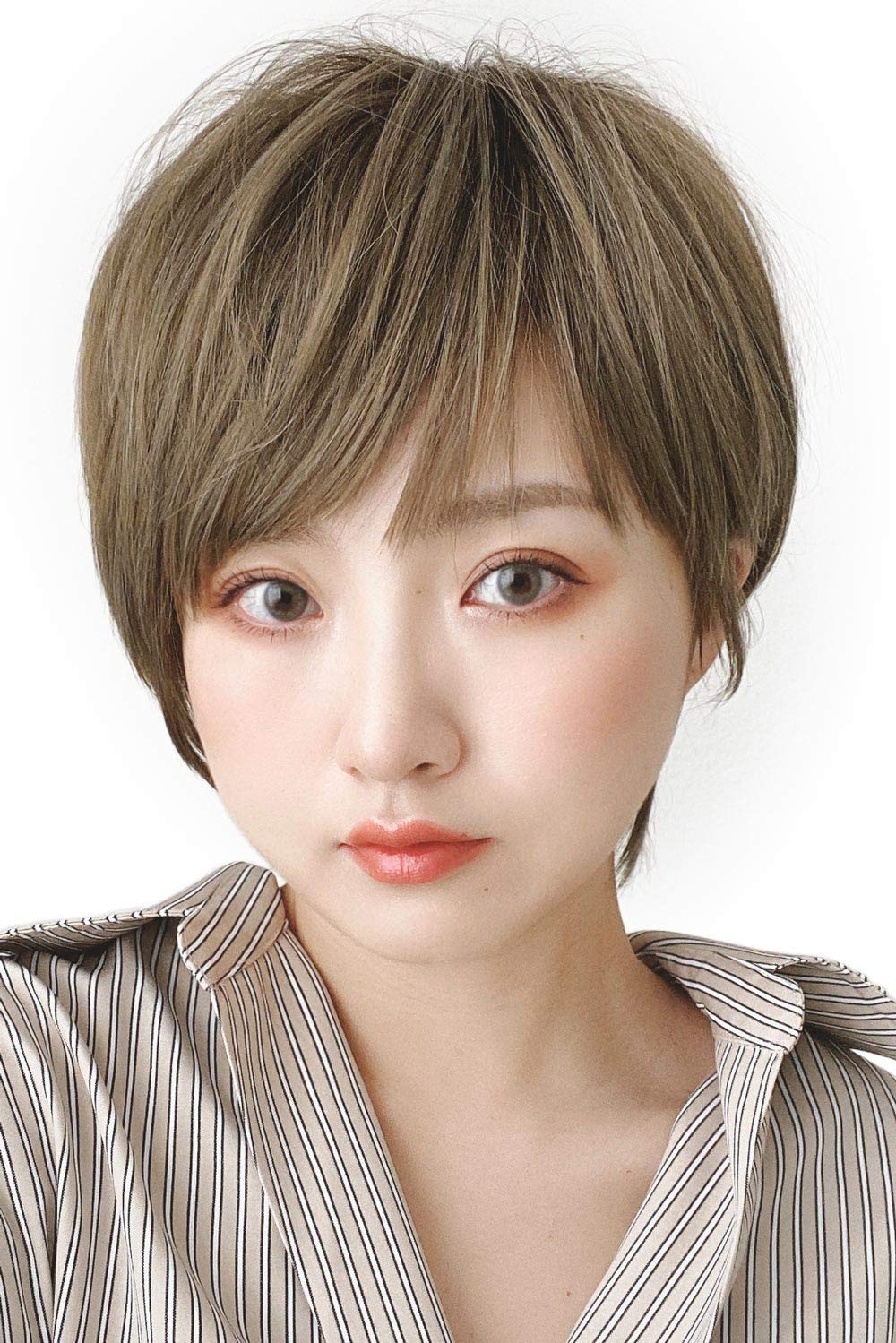 

Brightlara Short Full Bob Wig, Natural Hairstyle for Men s Cross-dressing, hf1284-RB-M