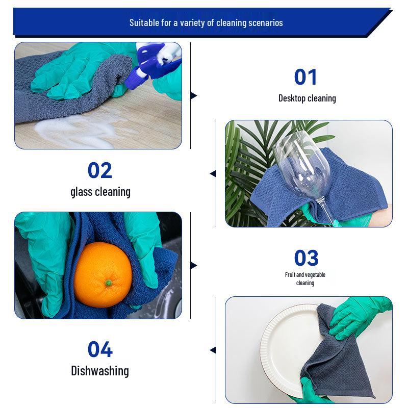 Fortykket bomull kjøkkenklut - Oljebestandig og absorberende rengjøringshåndkle