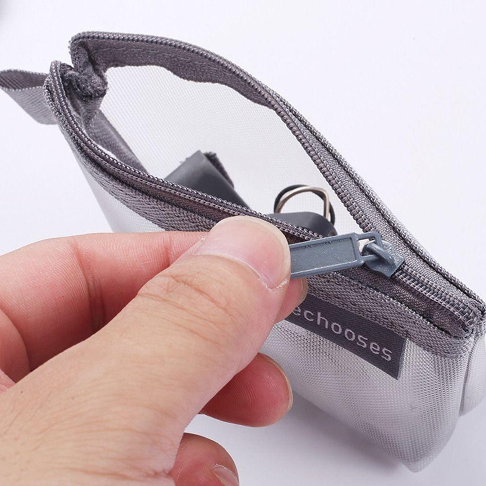 Key Office Lipstick Mesh Coin Purse Three-dimensional Small Item Storage Card Holder Nylon Mini Cosmetic Bag School Supplies