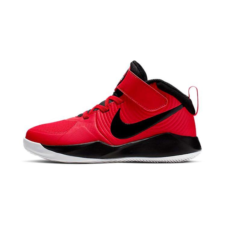Nike Scarpe da Basket Bambino Team Hustle D 9 Mid top Nero Rosso Bambini Età 3 7 Anni AQ4225-600