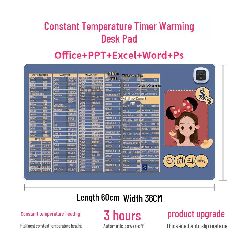 Electric Heated Mouse Pad with Temperature Control