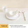 National Style Gold Rim Ceramic 6-Piece Tableware Set