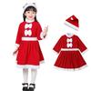 Lalapala Santa Cosplay Costume for Christmas Santa Santa Claus Cosplay Cute and Warm Kids Costume with Hat for Girls and Perfect for Cultural School